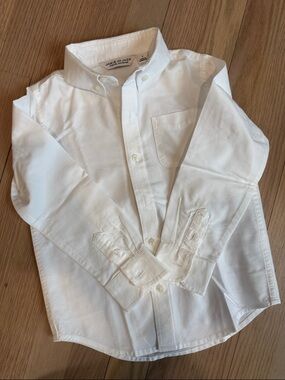 Janie and Jack Special Occasion - Boy’s White Oxford Button-Down Shirt - Size 4